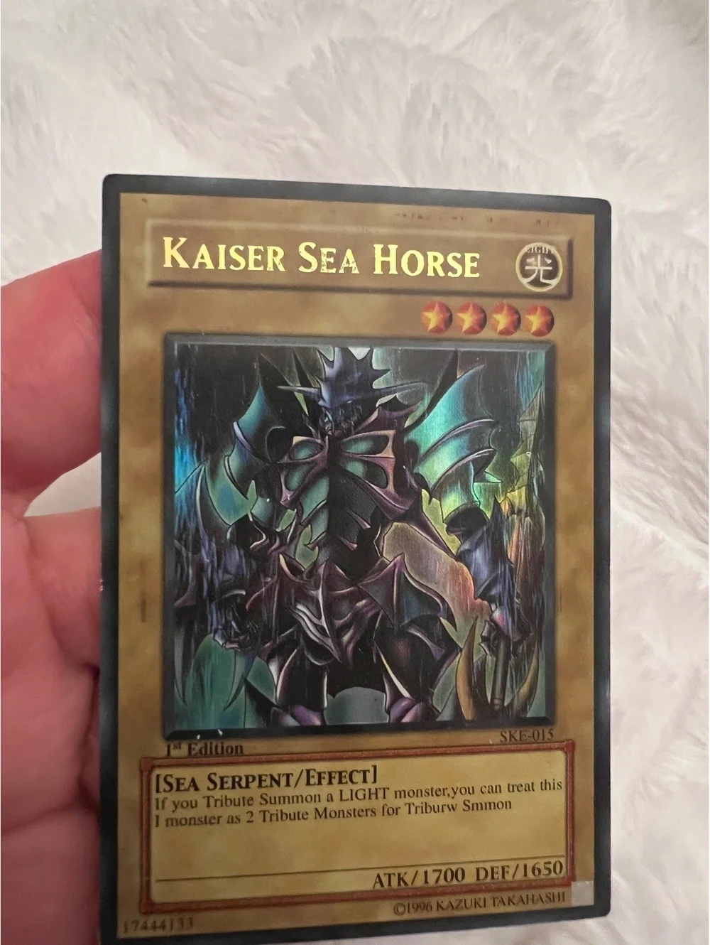 Ultra Rare Kaiser Sea Horse Holo 1st Edition Yu-Gi-Oh! Card